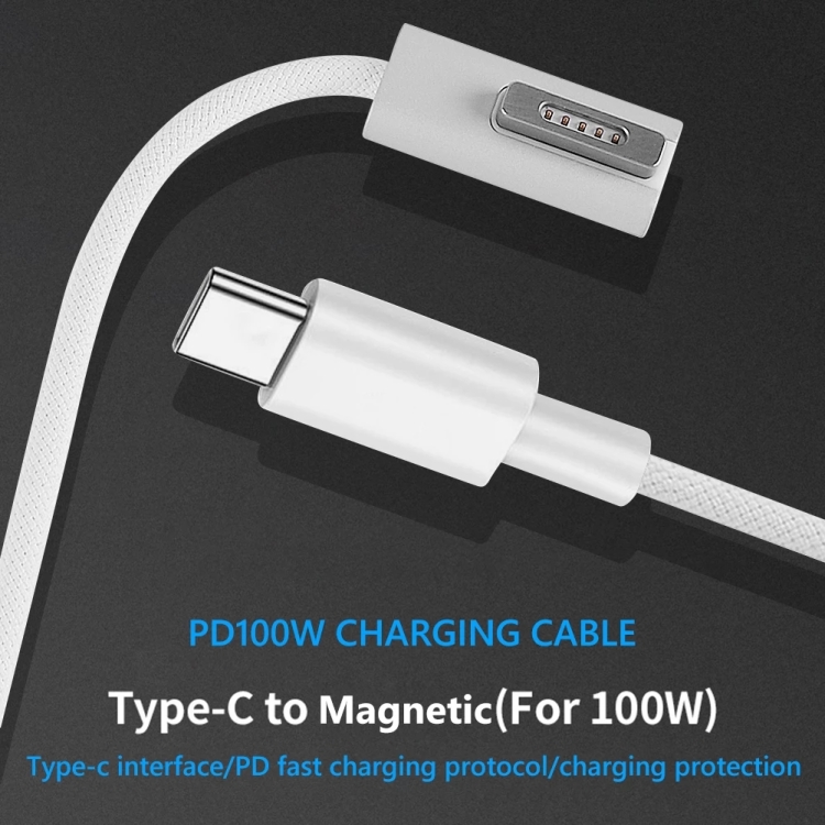 100W 5 Pin MagSafe 1 (L-shaped) to USB-C / Type-C PD Charging Cable, Cable Length: 1.8m - 图片 11