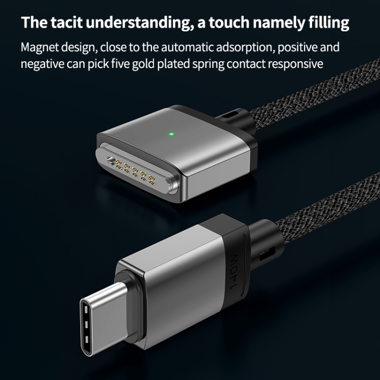 140W Type-C to Magsafe 3 Magnetic Charging Cable - 图片 4