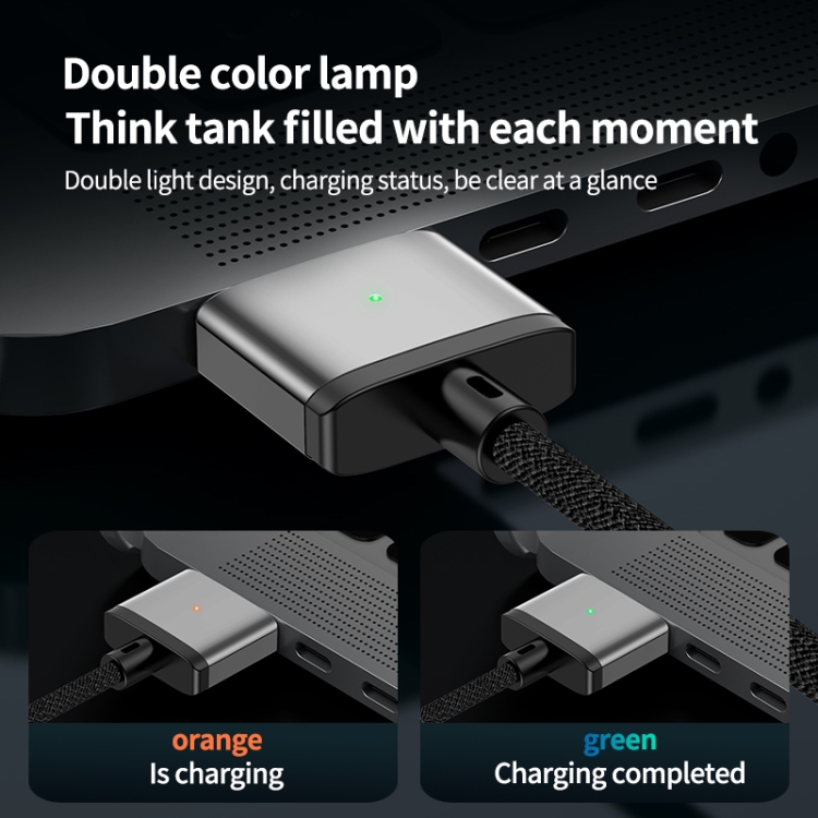 140W Type-C to Magsafe 3 Magnetic Charging Cable - 图片 5