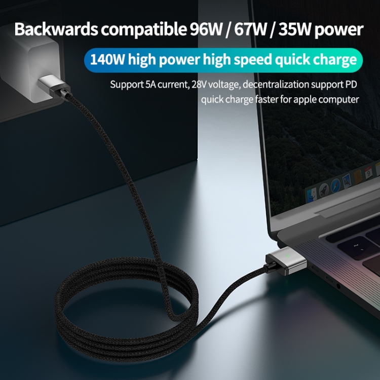 140W Type-C to Magsafe 3 Magnetic Charging Cable - 图片 8