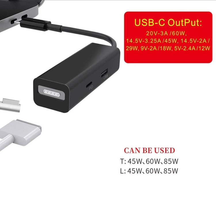 3 in 1 MagSafe 1 / 2 + PD Port + USB to USB-C / Type-C Converter Adapter - 图片 3