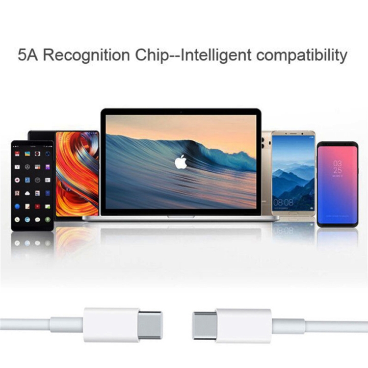PD100W-A9 PD100W Dual Dort USB-C / Type-C + Dual USB Charger with 5A USB-C / Type-C to USB-C / Type-C Fast Charging Cable for Apple MacBook Series - 图片 8