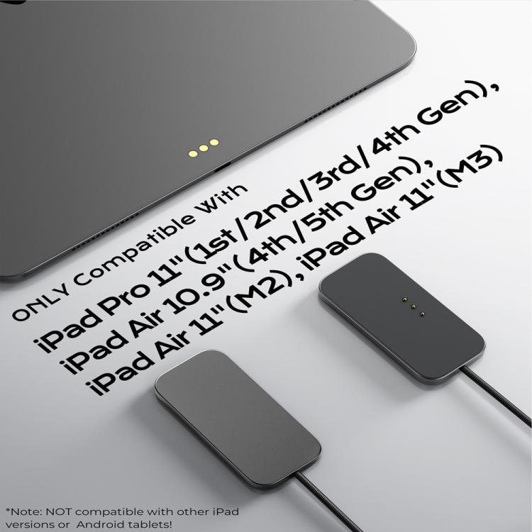 For iPad Air 11 / Air 10.9 Fast Charging Smart PIN Magnetic Charger Wireless Charging Pad with Type-C Cable - 图片 5