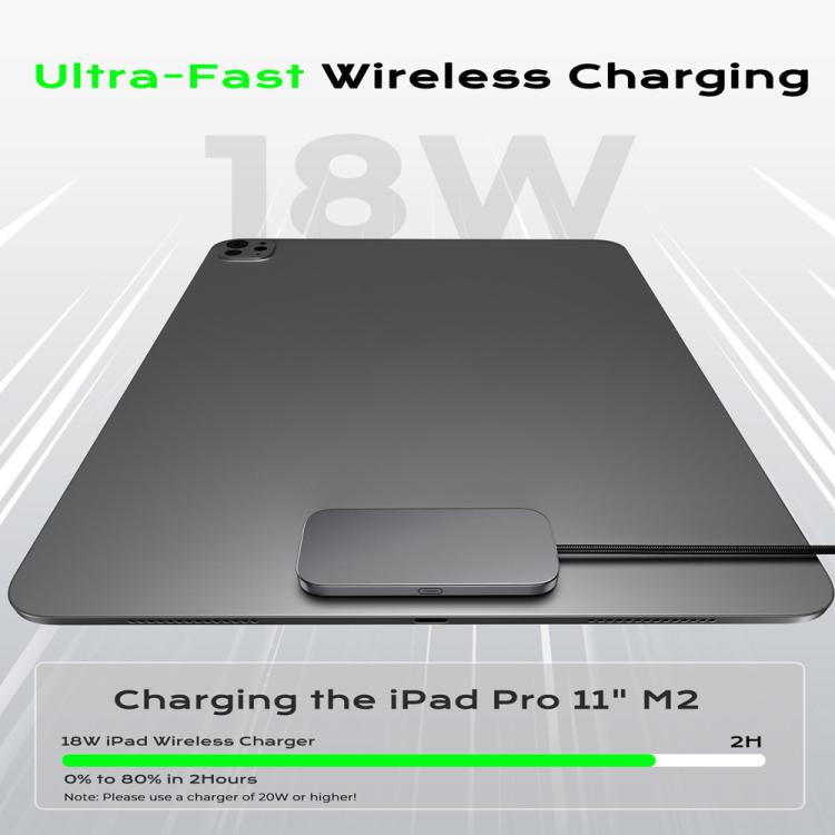 For iPad Air 11 / Air 10.9 Fast Charging Smart PIN Magnetic Charger Wireless Charging Pad with Type-C Cable - 图片 6