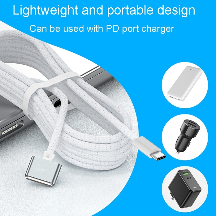 For Macbook Air/Pro Series Type-C To Magsafe 3 Braided Magnetic Cable - 图片 6