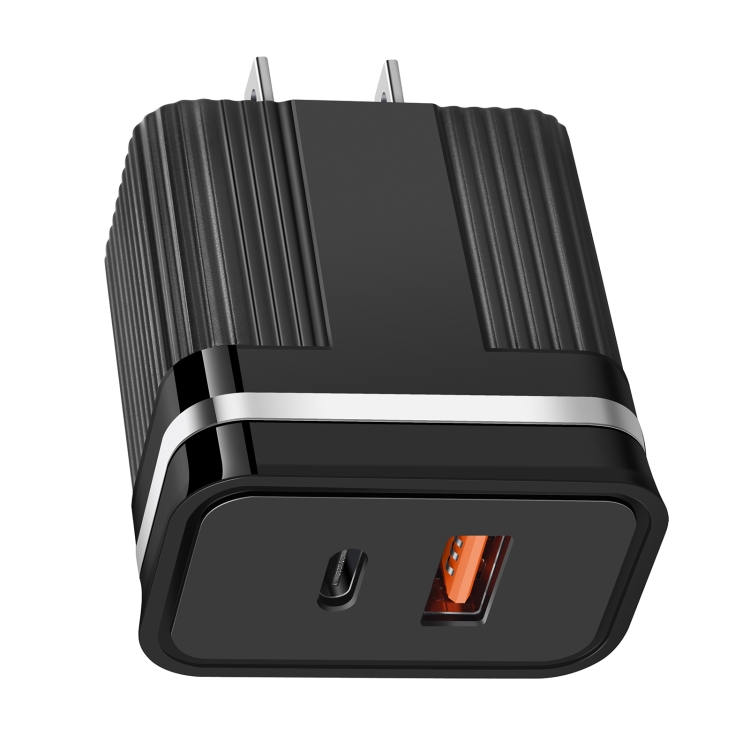 RSY USB + USB-C / Type-C Dual Ports Fast Charging Travel Charger,, US Plug, EU Plug 2 RSY USB + USB-C / Type-C Dual Ports Fast Charging Travel Charger,, US Plug, EU Plug - Image 2