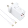 20W USB-C / Type-C + USB Ports Charger with 100W Type-C to Type-C Fast Charging Cable, 1m Type-C to Type-C, UK Plug, 1m Type-C to Type-C, US Plug, 1m Type-C to Type-C, EU Plug, 2m Type-C to Type-C, UK Plug, 2m Type-C to Type-C, US Plug...