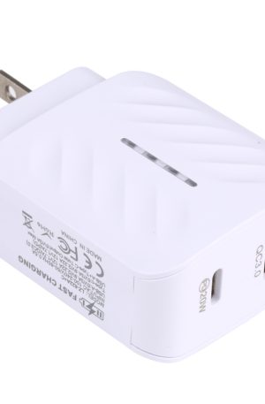LZ-822A+C PD 20W USB-C / Type-C + QC 3.0 USB Fast Travel Charger,, US Plug, EU Plug