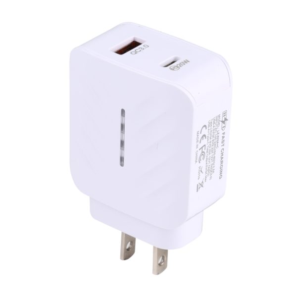EDA001642801_1.jpg LZ-822A+C PD 20W USB-C / Type-C + QC 3.0 USB Fast Travel Charger,, US Plug, EU Plug