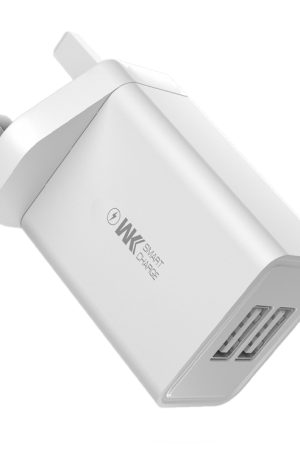 WK WP-U56 2A Dual USB Fast Charging Travel Charger Power Adapter,, UK Plug, EU Plug