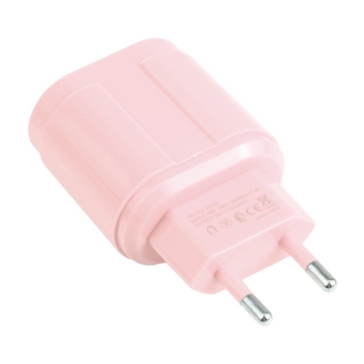 13-22 2.1A Dual USB Macarons Travel Charger,, EU Plug, US Plug 2 13-22 2.1A Dual USB Macarons Travel Charger,, EU Plug, US Plug - Image 2