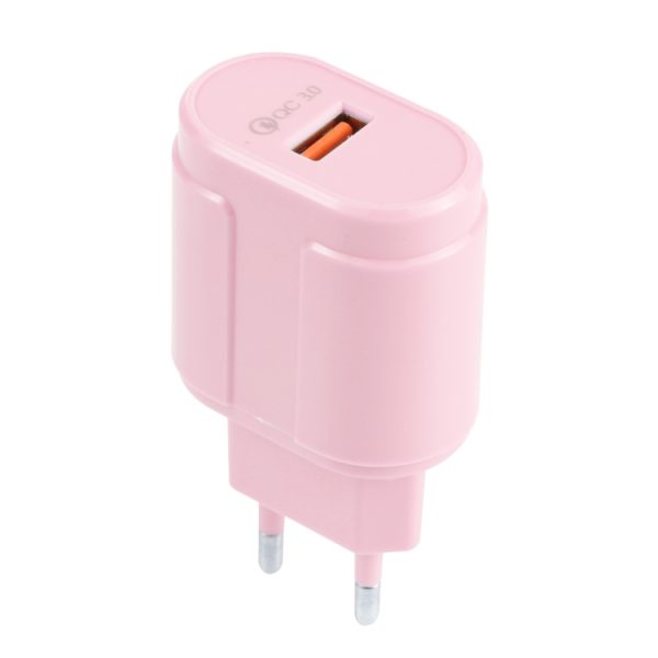 EDA001795701A_3.jpg 13-3 QC3.0 Single USB Interface Macarons Travel Charger,, EU Plug, US Plug