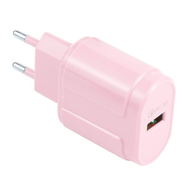 EDA001795701A_4.jpg 13-3 QC3.0 Single USB Interface Macarons Travel Charger,, EU Plug, US Plug