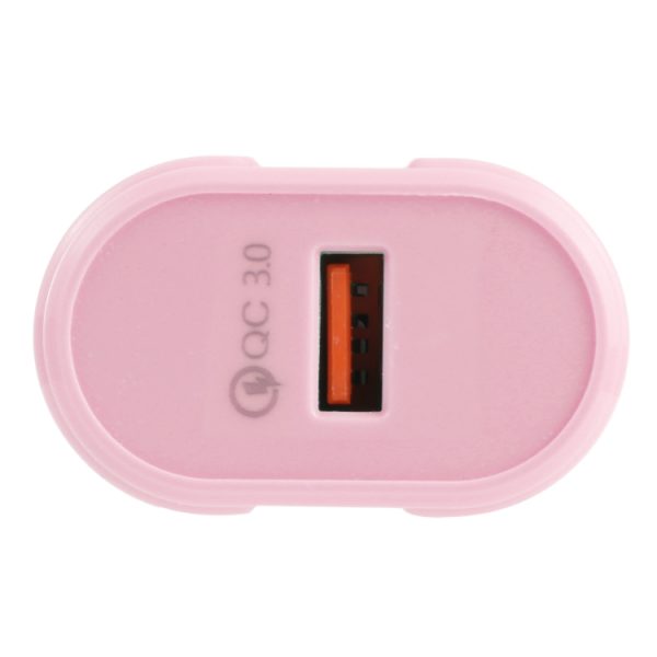 EDA001795701A_5.jpg 13-3 QC3.0 Single USB Interface Macarons Travel Charger,, EU Plug, US Plug