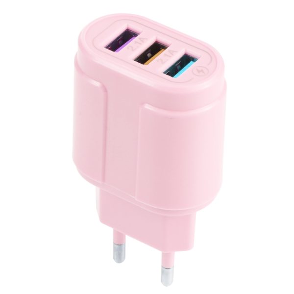 EDA001795901A_3.jpg 13-222 QC3.0 USB + 2.1A Dual USB Ports Macarons Travel Charger,, EU Plug, US Plug