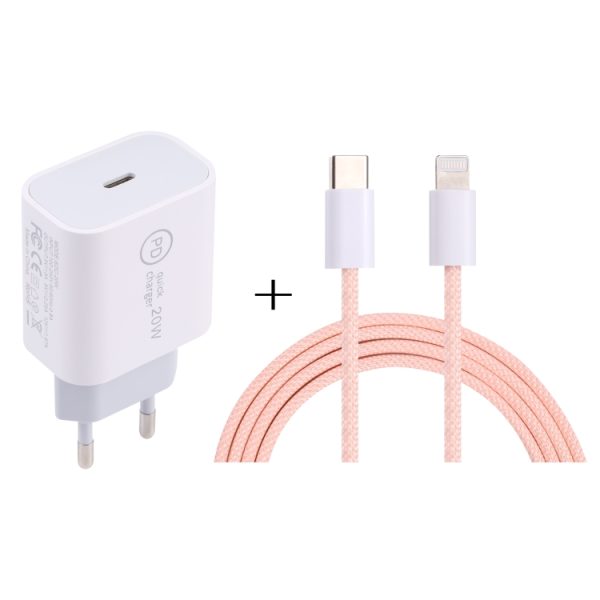 EDA002316401A-1.jpg SDC-20W PD USB-C / Type-C Travel Charger + 1m 12W USB-C / Type-C to 8 Pin Data Cable Set,, EU Plug, US Plug