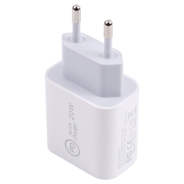 EDA002316601A_3.jpg SDC-20W PD USB-C / Type-C Travel Charger + 1m 20W USB-C / Type-C to 8 Pin Data Cable Set,, EU Plug, US Plug