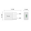 EDA002587801A_1.jpg IVON AD-35 2 in 1 18W QC3.0 USB Port Travel Charger + 1m USB to Micro USB Data Cable Set,, EU Plug, US Plug
