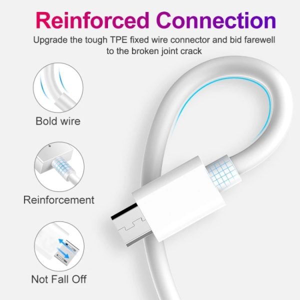 EDA002653101_B1.jpg USB to Micro USB Copper Core Charging Cable, 30cm, 50cm, 1m