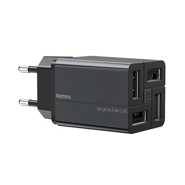 EDA003463401A-1.jpg REMAX RP-U43 3.4A 4 USB Port Fast Charger, EU Plug, UK Plug
