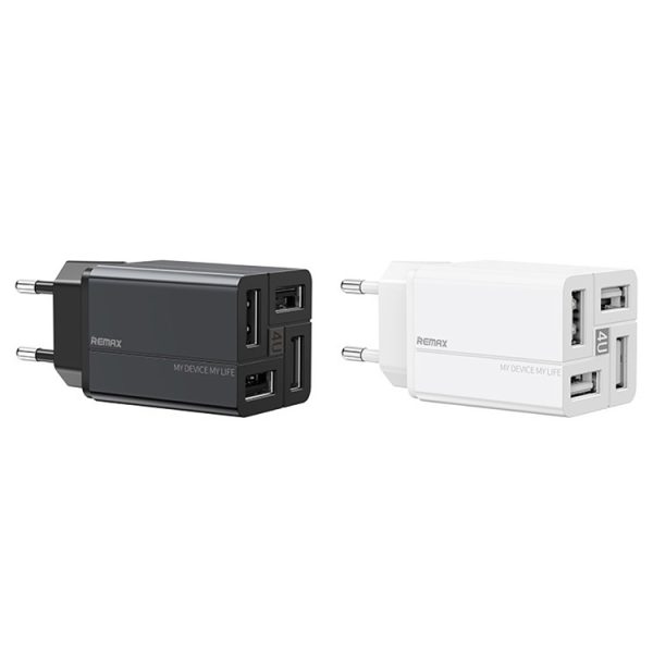 EDA003463401_B1.jpg REMAX RP-U43 3.4A 4 USB Port Fast Charger, EU Plug, UK Plug