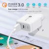 EDA003494201A_3.jpg 25W PD Type-C + QC3.0 USB Ports Travel Charger, US Plug, EU Plug