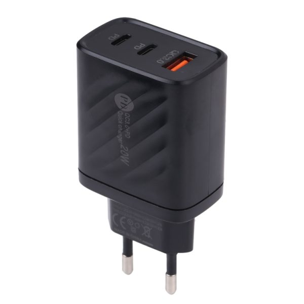 EDA003505201A_3.jpg AR-892 3 in 1 QC3.0 PD20W USB + USB-C / Type-C Wall Travel Charger, EU Plug, UK Plug