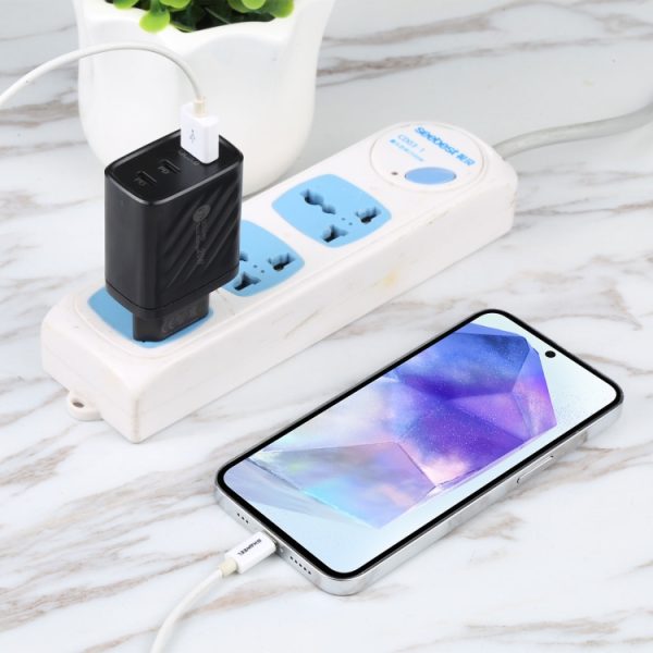 EDA003505201A_4.jpg AR-892 3 in 1 QC3.0 PD20W USB + USB-C / Type-C Wall Travel Charger, EU Plug, UK Plug