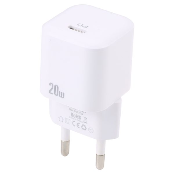 EDA004272201A_3.jpg 20W PD USB-C/Type-C Interface Fast Charging Charger, Specification: EU Plug, EU Plug