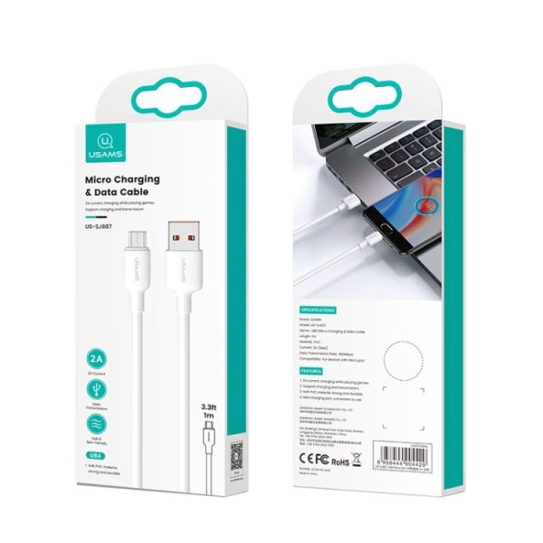 EDA004275702A_6.jpg USAMS US-SJ607 U84 2A USB to Micro USB Charging Data Cable, Micro USB 1m, Micro USB 2m, Micro USB 3m