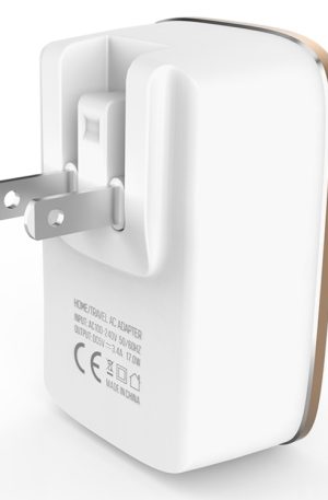 LDNIO A3304 17W 3 USB Interfaces Travel Charger Mobile Phone Charger,, US Plug, EU Plug, UK Plug, AU Plug