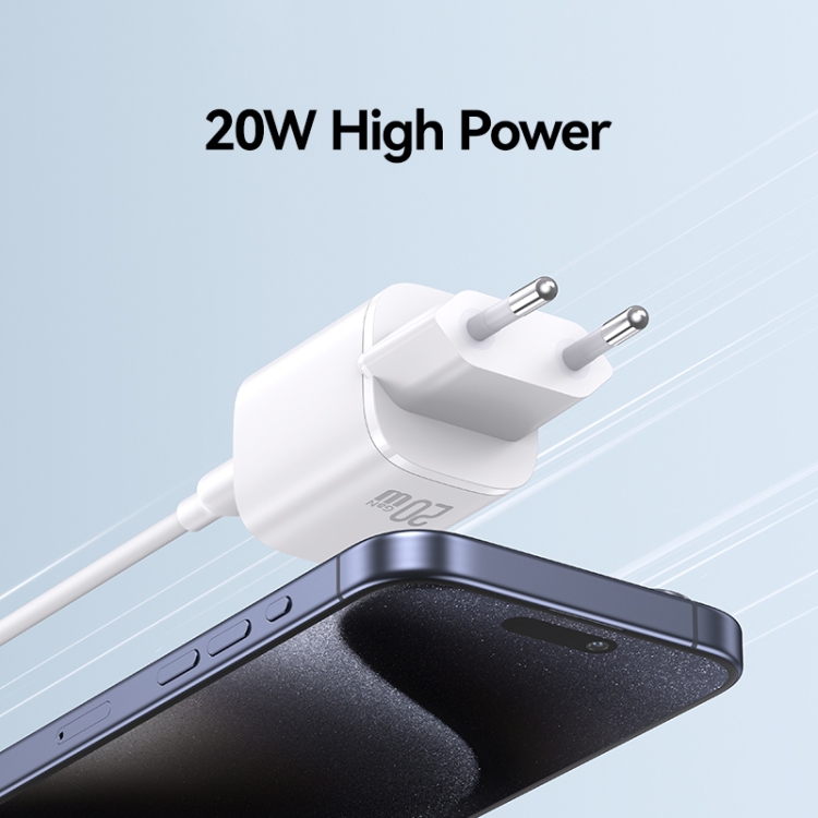 USAMS CC248 20W USB-C / Type-C GaN Fast Charger, EU Plug, CC248 4 USAMS CC248 20W USB-C / Type-C GaN Fast Charger, EU Plug, CC248 - Image 4