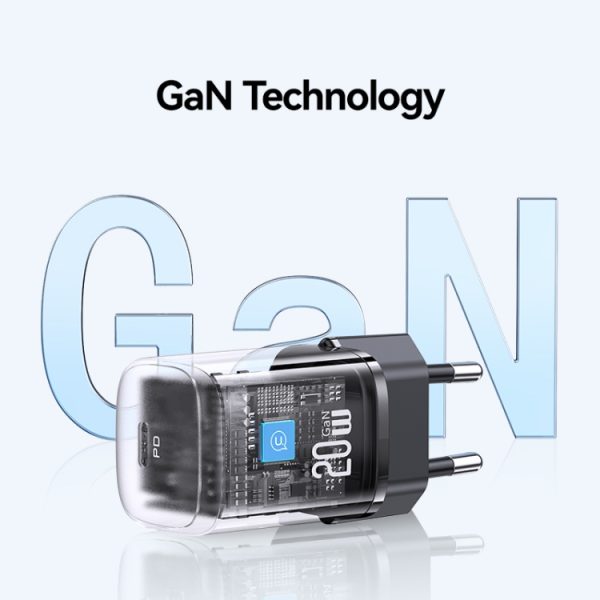 USAMS CC248 20W USB-C / Type-C GaN Fast Charger, EU Plug, CC248