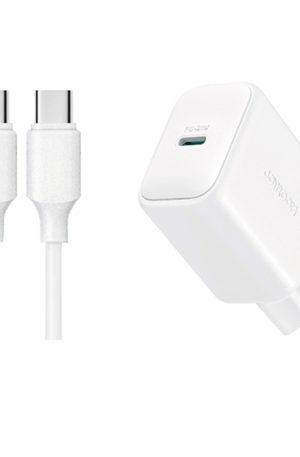 JOYROOM JR-TCF20 PD20W Type-C Port Charger Kit with Type-C to Type-C Cable, EU Plug + Type-C to Type-C Cable, UK Plug + Type-C to Type-C Cable