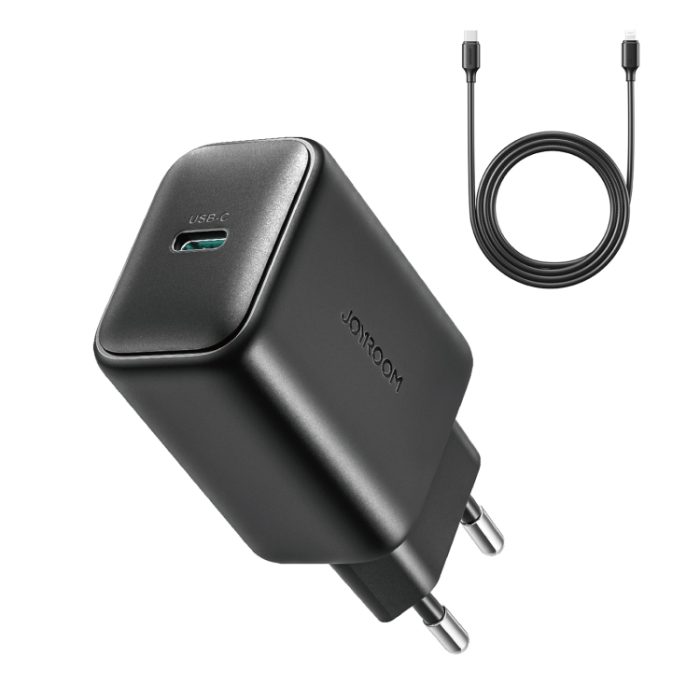 JOYROOM JR-TCF23 25W USB-C / Type-C Port Fast Charger Kit with Type-C to Type-C Cable, EU Plug, UK Plug