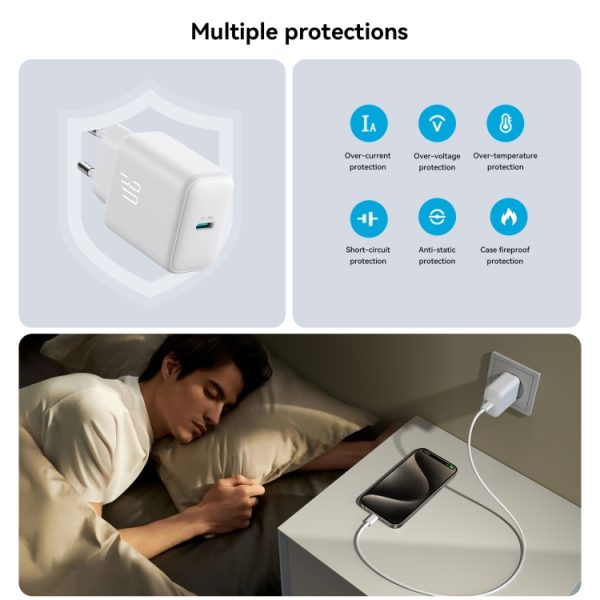 EDA006934901A_5.jpg JOYROOM JR-TCF24 30W USB-C / Type-C Fast Charger with Cable Set, EU Plug