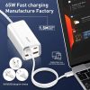 EDA0069506_B3.jpg LDNIO A4610C PD65W Dual USB-C / Type-C + Dual USB Fast Charger, Cable Length: 1.5m, EU Plug·, A4610C (UK Plug), US Plug