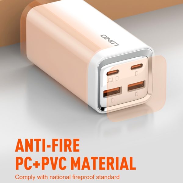 EDA0069506_B8.jpg LDNIO A4610C PD65W Dual USB-C / Type-C + Dual USB Fast Charger, Cable Length: 1.5m, EU Plug·, A4610C (UK Plug), US Plug