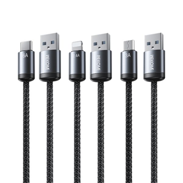 EDA007060001A_1.jpg WK WDC-32m Raython Gen2 1m 3A USB to Micro USB Fast Charging Data Cable, WDC-32m