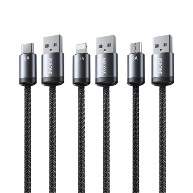 WK WDC-32m Raython Gen2 1m 3A USB to Micro USB Fast Charging Data Cable, WDC-32m 2 WK WDC-32m Raython Gen2 1m 3A USB to Micro USB Fast Charging Data Cable, WDC-32m - Image 2