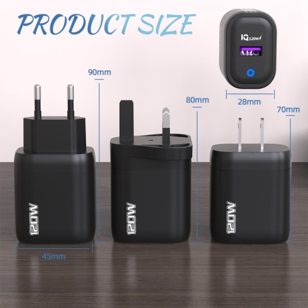 EDA0071129_B1.jpg 120W USB Fast Charger, US Plug, EU Plug, UK Plug