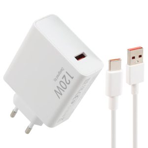 120W USB Fast Charger with 1m USB to Type-C Cable, 120W
