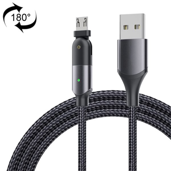 EDA00789001A-1.jpg 2.4A USB to Micro USB 180 Degree Rotating Elbow Charging Cable, 1.2m Micro USB, 2m Micro USB
