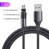 EDA00789001A_1.jpg 2.4A USB to Micro USB 180 Degree Rotating Elbow Charging Cable, 1.2m Micro USB, 2m Micro USB