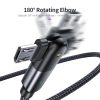 EDA00789001A_4.jpg 2.4A USB to Micro USB 180 Degree Rotating Elbow Charging Cable, 1.2m Micro USB, 2m Micro USB