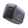 EDA007899401A-1.jpg USAMS CC306 T66 45W Dual USB-C / Type-C GaN Fast Charger, US Plug, CC306