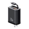 EDA007944601A-2.jpg USAMS CC297 30W Fast Charger With Retractable USB-C / Type-C Cable, US Plug