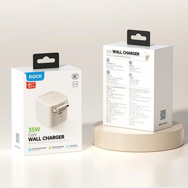 EDA0081318_B12.jpg ROCK T90 PD35W Type-C Single Port GaN Wall Charger with Type-C Retractable Cable, UK Plug, EU Plug