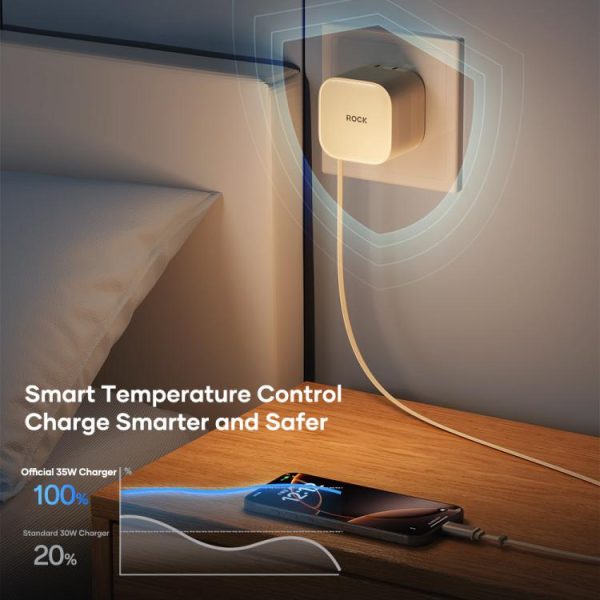 EDA0081318_B8.jpg ROCK T90 PD35W Type-C Single Port GaN Wall Charger with Type-C Retractable Cable, UK Plug, EU Plug