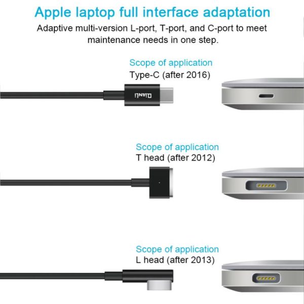 EDA0081377_B1.jpg QianLi Adaptive Notebook Power Cable, T Head to Type-C, L Head to Type-C, Type-C